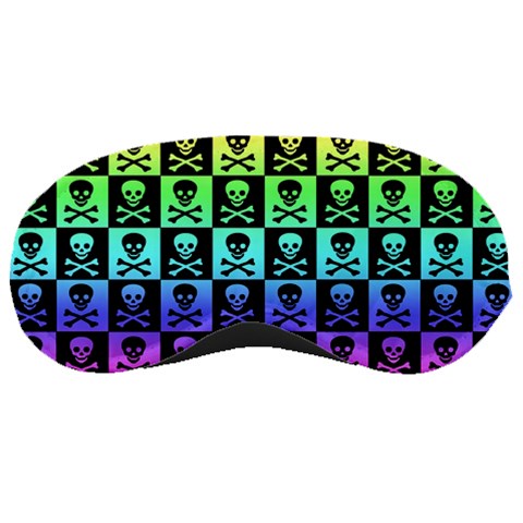 Rainbow Skull Checkerboard Sleeping Mask from ArtsNow.com Front