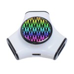 Rainbow Skull Checkerboard 3-Port USB Hub