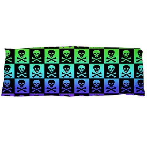Rainbow Skull Checkerboard Body Pillow Case (Dakimakura) from ArtsNow.com Body Pillow Case