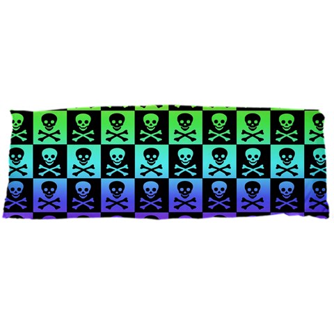 Rainbow Skull Checkerboard Body Pillow Case Dakimakura (Two Sides) from ArtsNow.com Back