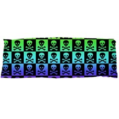 Rainbow Skull Checkerboard Body Pillow Case Dakimakura (Two Sides) from ArtsNow.com Back