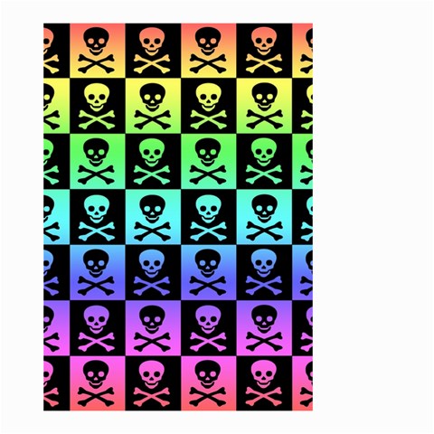 Rainbow Skull Checkerboard Small Garden Flag (Two Sides) from ArtsNow.com Front