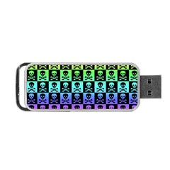 Rainbow Skull Checkerboard Portable USB Flash (Two Sides) from ArtsNow.com Back