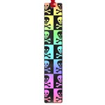 Rainbow Skull Checkerboard Large Book Mark
