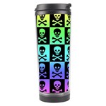 Rainbow Skull Checkerboard Travel Tumbler