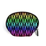 Rainbow Skull Checkerboard Accessory Pouch (Small)
