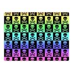 Rainbow Skull Checkerboard Double Sided Flano Blanket (Mini)