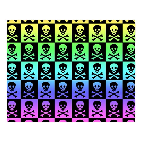 Rainbow Skull Checkerboard Double Sided Flano Blanket (Large) from ArtsNow.com Blanket Back