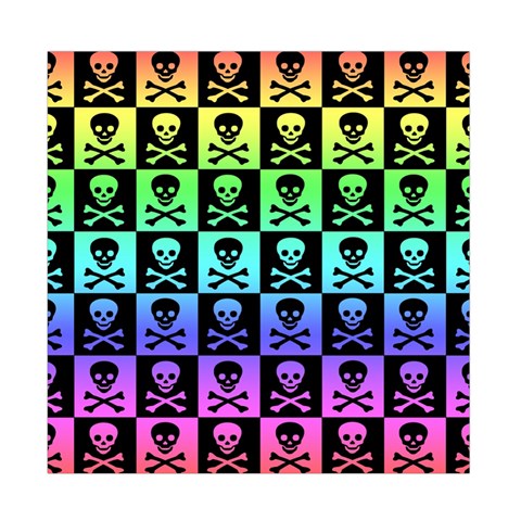 Rainbow Skull Checkerboard Duvet Cover Double Side (Full/ Double Size) from ArtsNow.com Front
