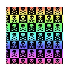 Rainbow Skull Checkerboard Duvet Cover Double Side (Full/ Double Size) from ArtsNow.com Back