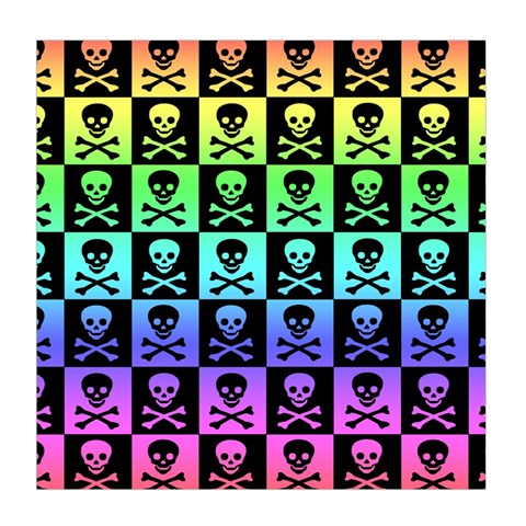 Rainbow Skull Checkerboard Duvet Cover Double Side (Queen Size) from ArtsNow.com Front