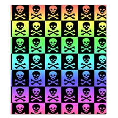 Rainbow Skull Checkerboard Duvet Cover Double Side (King Size) from ArtsNow.com Front