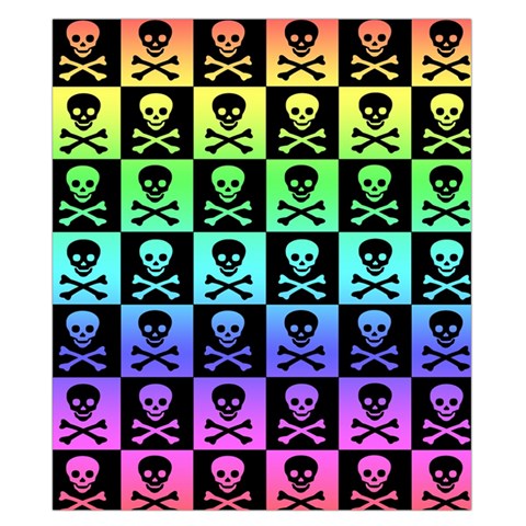 Rainbow Skull Checkerboard Duvet Cover Double Side (California King Size) from ArtsNow.com Front