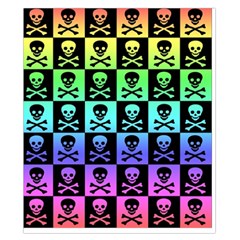 Rainbow Skull Checkerboard Duvet Cover Double Side (California King Size) from ArtsNow.com Back
