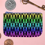 Rainbow Skull Checkerboard Large Coin Purse