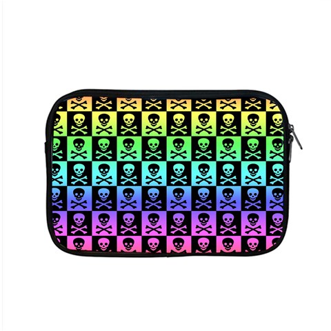 Rainbow Skull Checkerboard Apple MacBook Pro 15  Zipper Case from ArtsNow.com Front