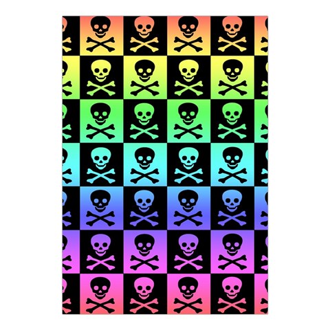 Rainbow Skull Checkerboard Large Tapestry from ArtsNow.com Front