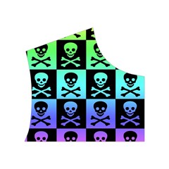 Rainbow Skull Checkerboard Women s Button Up Vest from ArtsNow.com Top Right