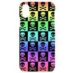 Rainbow Skull Checkerboard iPhone X/XS Black UV Print Case