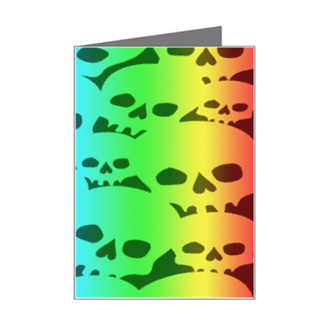 Rainbow Skull Collection Mini Greeting Card from ArtsNow.com Left