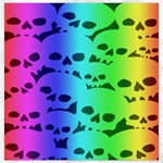 Rainbow Skull Collection Canvas 12  x 12 