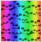 Rainbow Skull Collection Canvas 16  x 16 