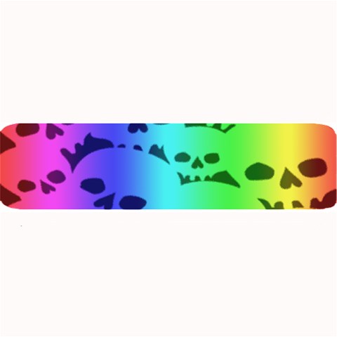Rainbow Skull Collection Large Bar Mat from ArtsNow.com 32 x8.5  Bar Mat