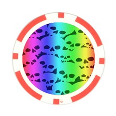 Rainbow Skull Collection Poker Chip Card Guard from ArtsNow.com Back