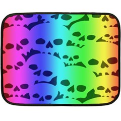 Rainbow Skull Collection Double Sided Fleece Blanket (Mini) from ArtsNow.com 35 x27  Blanket Front