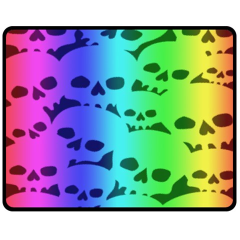 Rainbow Skull Collection Fleece Blanket (Medium) from ArtsNow.com 60 x50  Blanket Front
