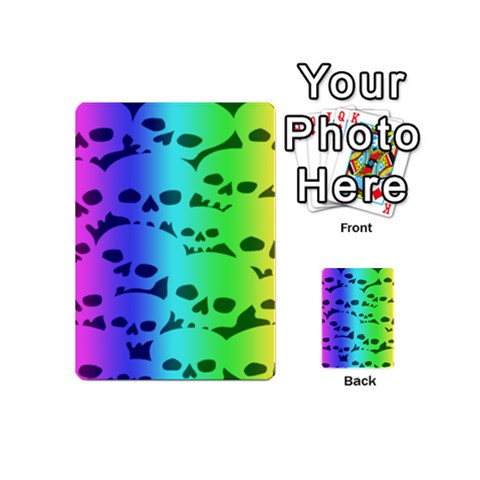 Rainbow Skull Collection Playing Cards 54 Designs (Mini) from ArtsNow.com Back