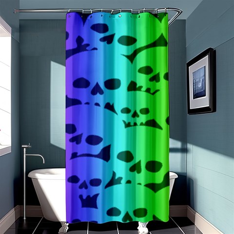 Rainbow Skull Collection Shower Curtain 36  x 72  (Stall) from ArtsNow.com Curtain(36 X72 ) - 33.26 x66.24  Curtain(36 X72 )