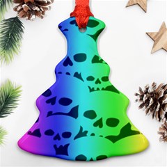 Rainbow Skull Collection Christmas Tree Ornament (Two Sides) from ArtsNow.com Back