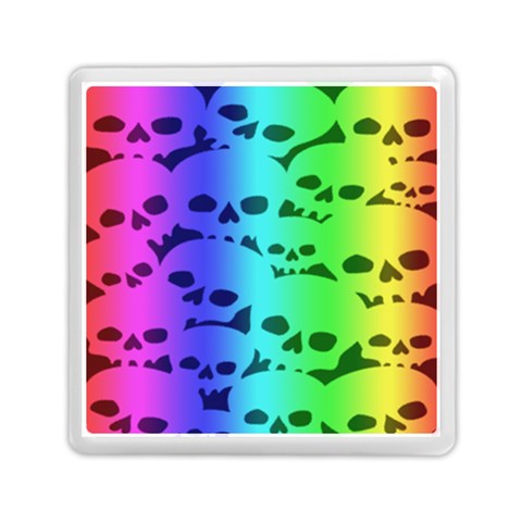 Rainbow Skull Collection Memory Card Reader (Square) from ArtsNow.com Front