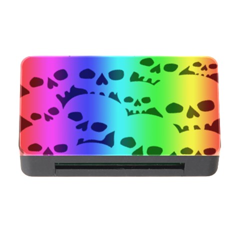 Rainbow Skull Collection Memory Card Reader with CF from ArtsNow.com Front
