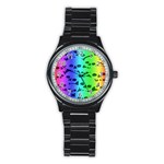 Rainbow Skull Collection Stainless Steel Round Watch