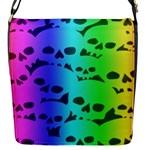 Rainbow Skull Collection Flap Closure Messenger Bag (S)