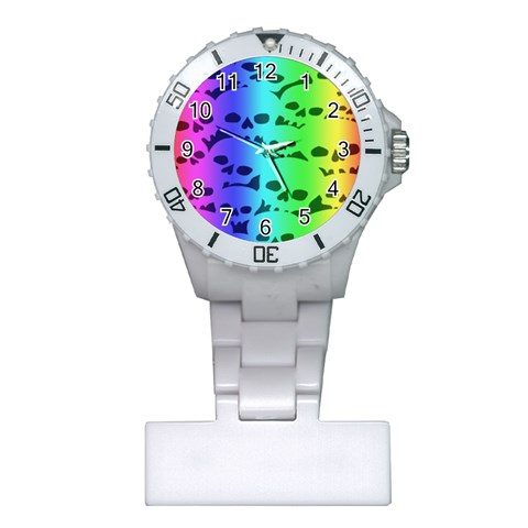 Rainbow Skull Collection Plastic Nurses Watch from ArtsNow.com Front