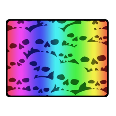 Rainbow Skull Collection Double Sided Fleece Blanket (Small) from ArtsNow.com 45 x34  Blanket Front