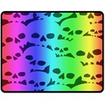 Rainbow Skull Collection Double Sided Fleece Blanket (Medium)