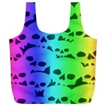 Rainbow Skull Collection Full Print Recycle Bag (XL)