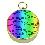 Rainbow Skull Collection Gold Compass