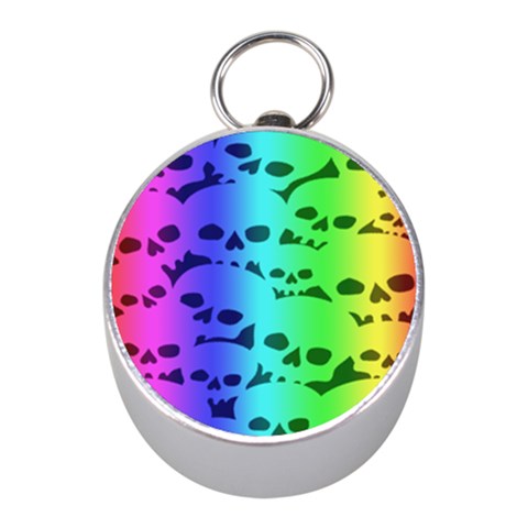 Rainbow Skull Collection Silver Compass (Mini) from ArtsNow.com Front