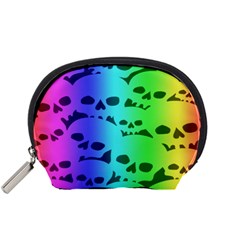 Rainbow Skull Collection Accessory Pouch (Small) from ArtsNow.com Front