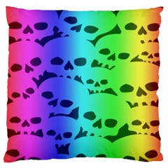 Rainbow Skull Collection Standard Flano Cushion Case (Two Sides) from ArtsNow.com Front