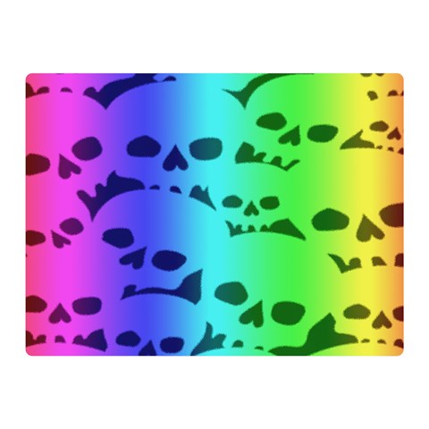 Rainbow Skull Collection Double Sided Flano Blanket (Mini) from ArtsNow.com 35 x27  Blanket Front