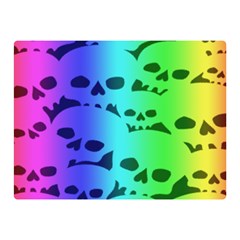 Rainbow Skull Collection Double Sided Flano Blanket (Mini) from ArtsNow.com 35 x27  Blanket Back