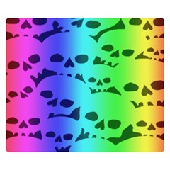 Rainbow Skull Collection Double Sided Flano Blanket (Small) from ArtsNow.com 50 x40  Blanket Front