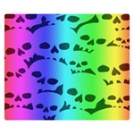 Rainbow Skull Collection Double Sided Flano Blanket (Small)