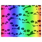 Rainbow Skull Collection Double Sided Flano Blanket (Medium)